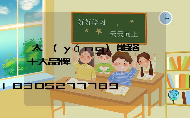 太陽(yáng)能路燈 十大品牌